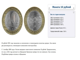 Сколько весит монета 10 копеек россия